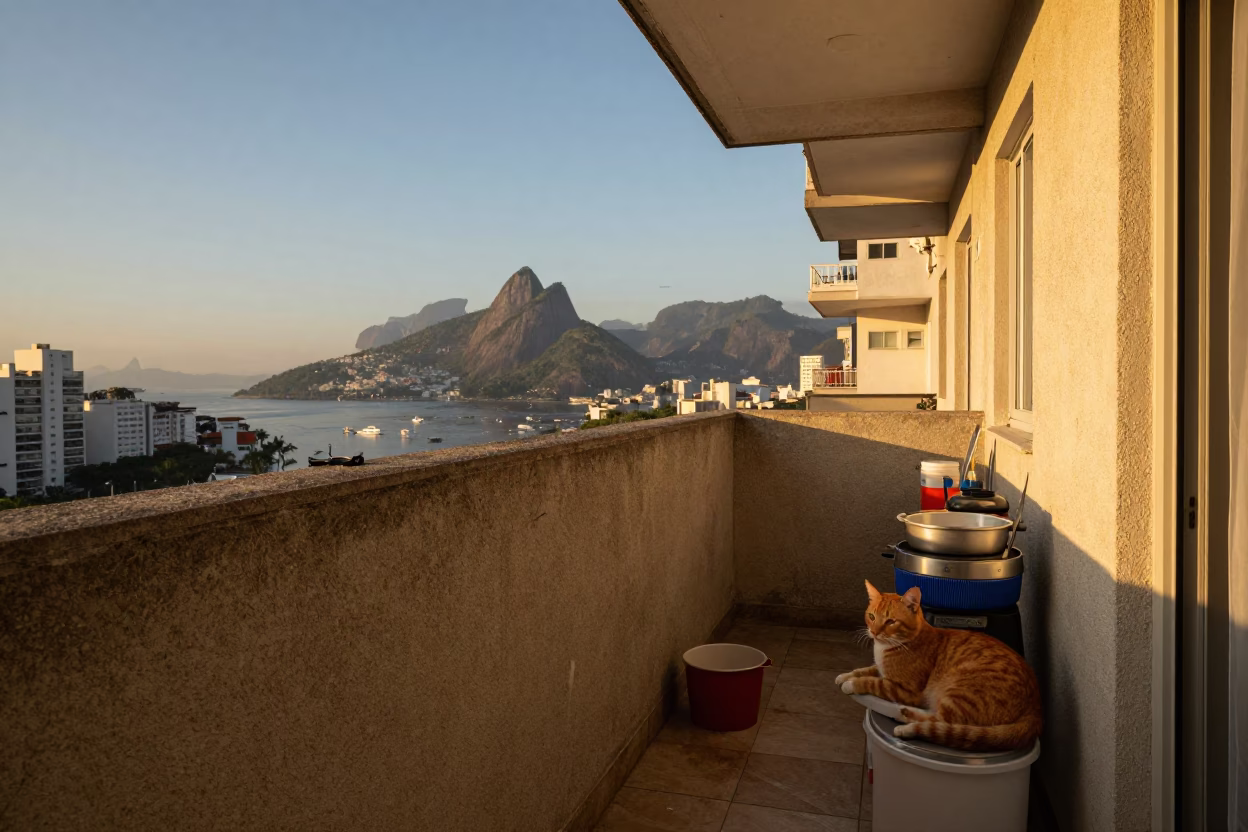 Balcony Scene in Rio De Janeiro in in Rio de Janeiro, Brazil