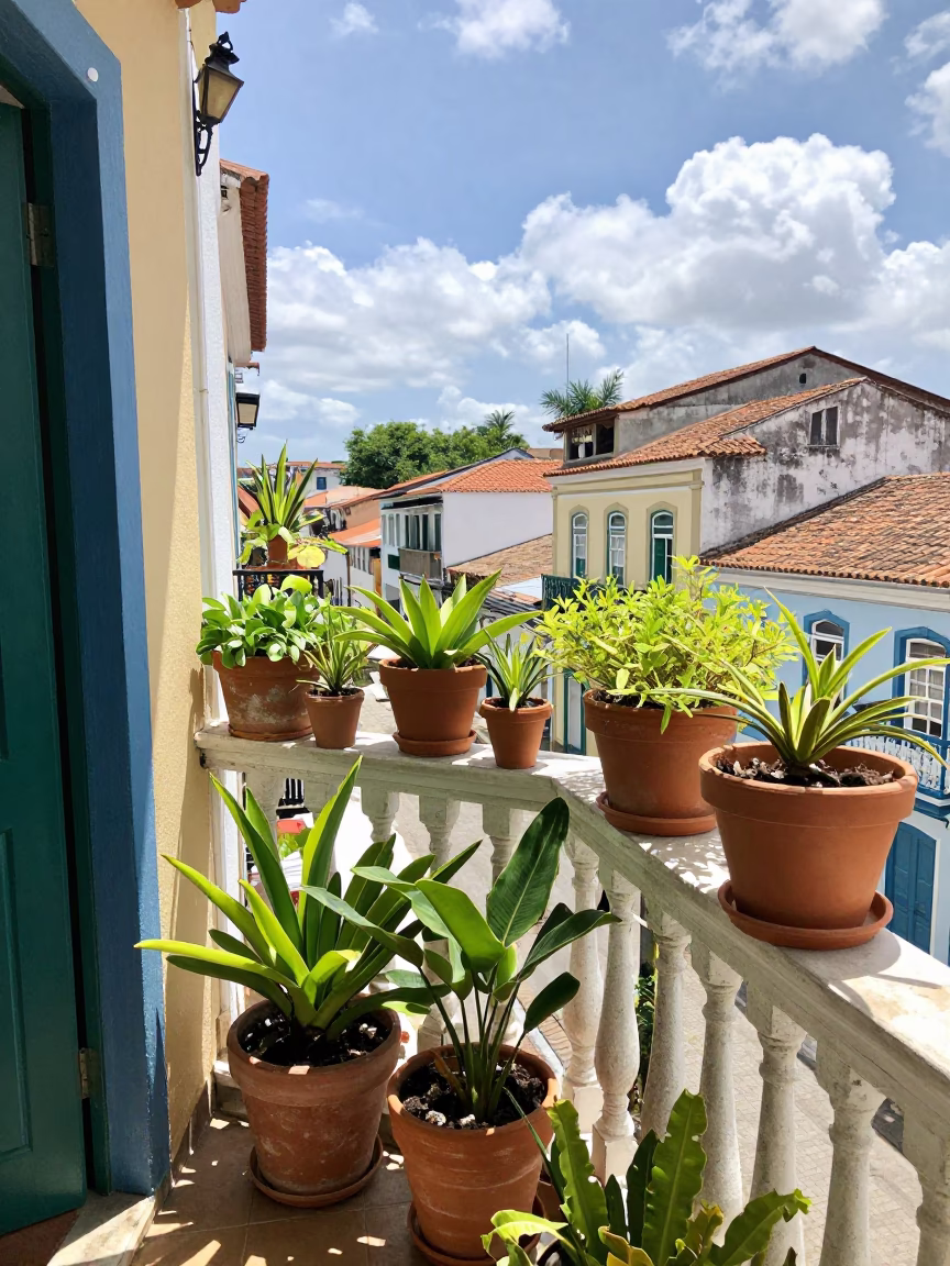 Balcony Scene in Salvador in in Salvador, Brazil
