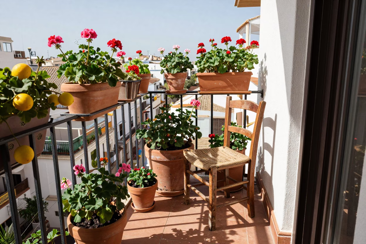 Balcony Scene in Valencia in in Valencia, Spain