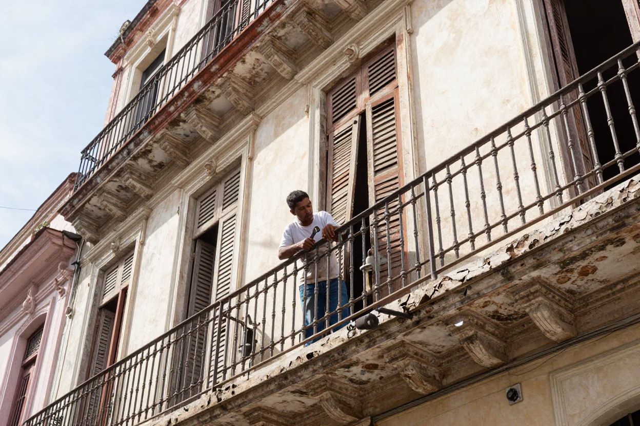 Balcony Shutter in Havana in in Havana, Cuba