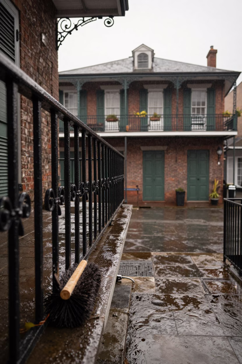 Balcony Sill in New Orleans in in New Orleans, Louisiana, United States