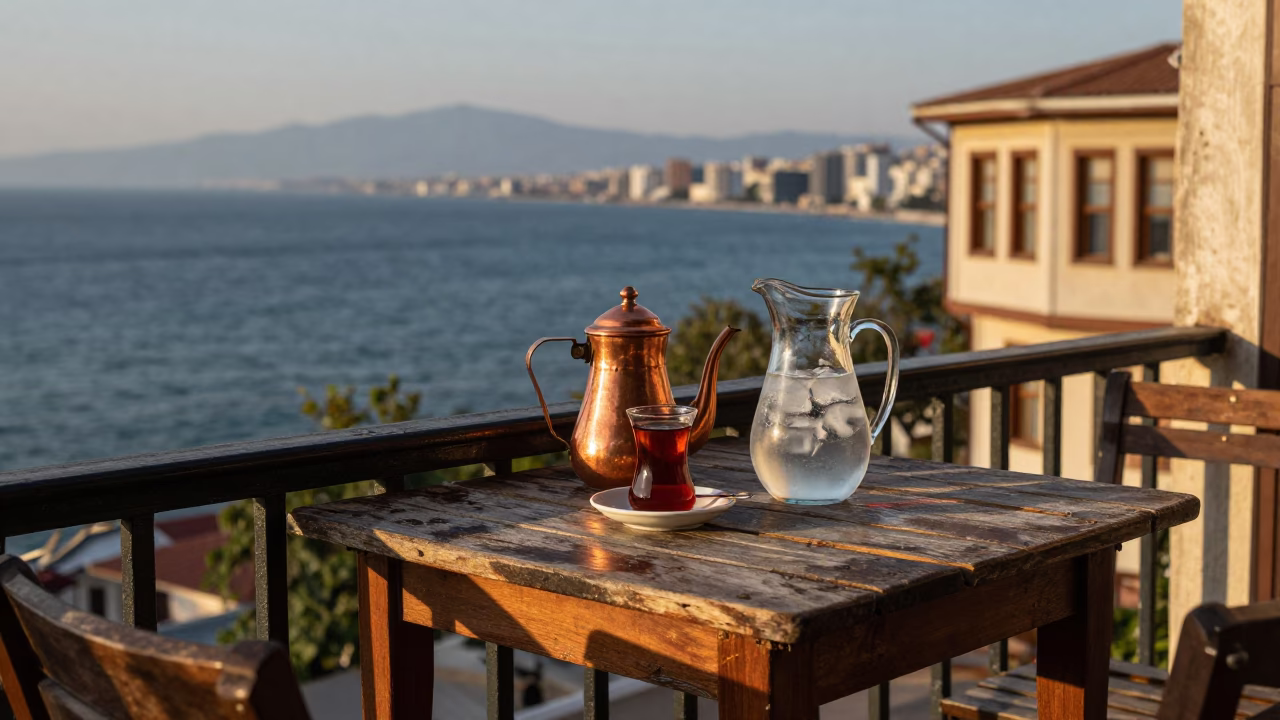 Balcony Table in Izmir in in Izmir, Turkey