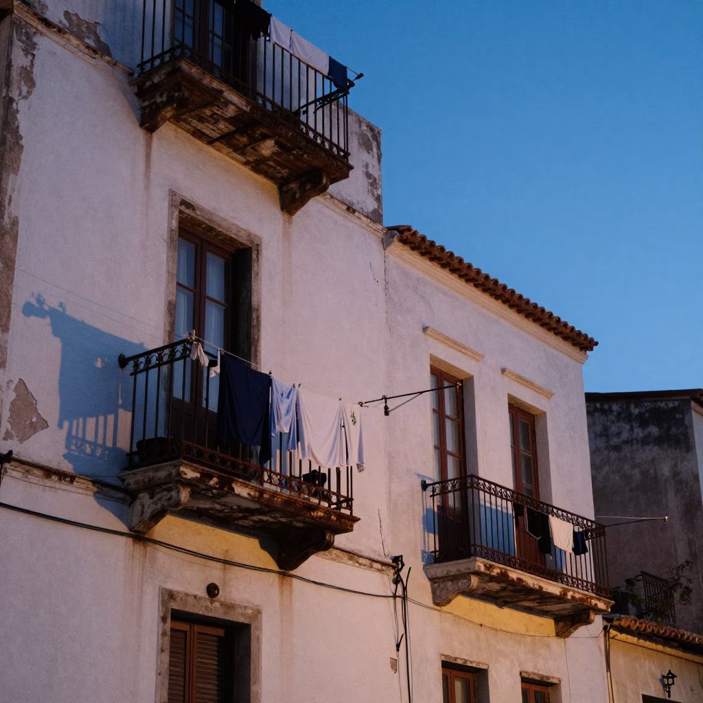 Balcony Twilight in Athens in in Athens, Greece