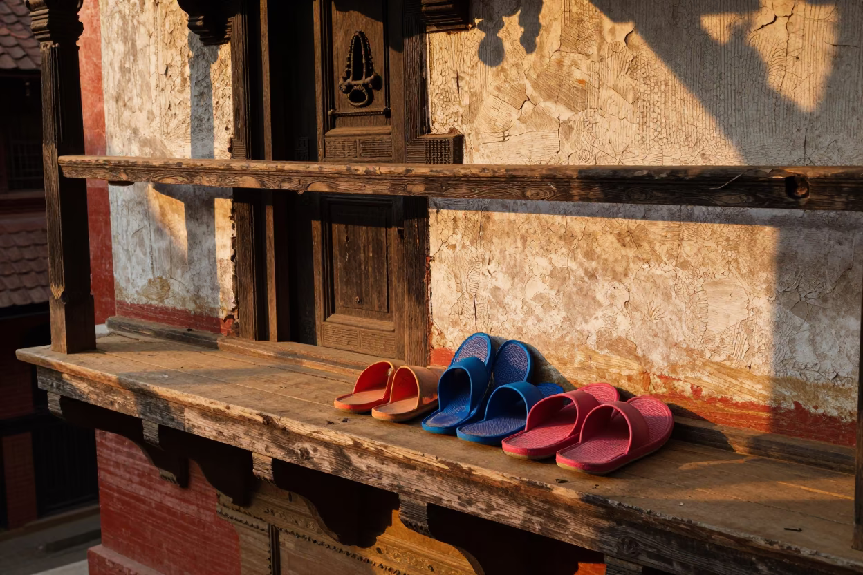 Balcony Wall in Kathmandu in in Kathmandu, Nepal