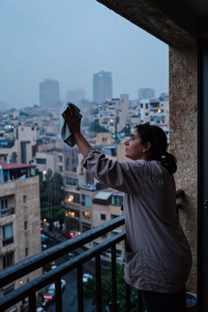 Balcony Window in Beirut in in Beirut, Lebanon