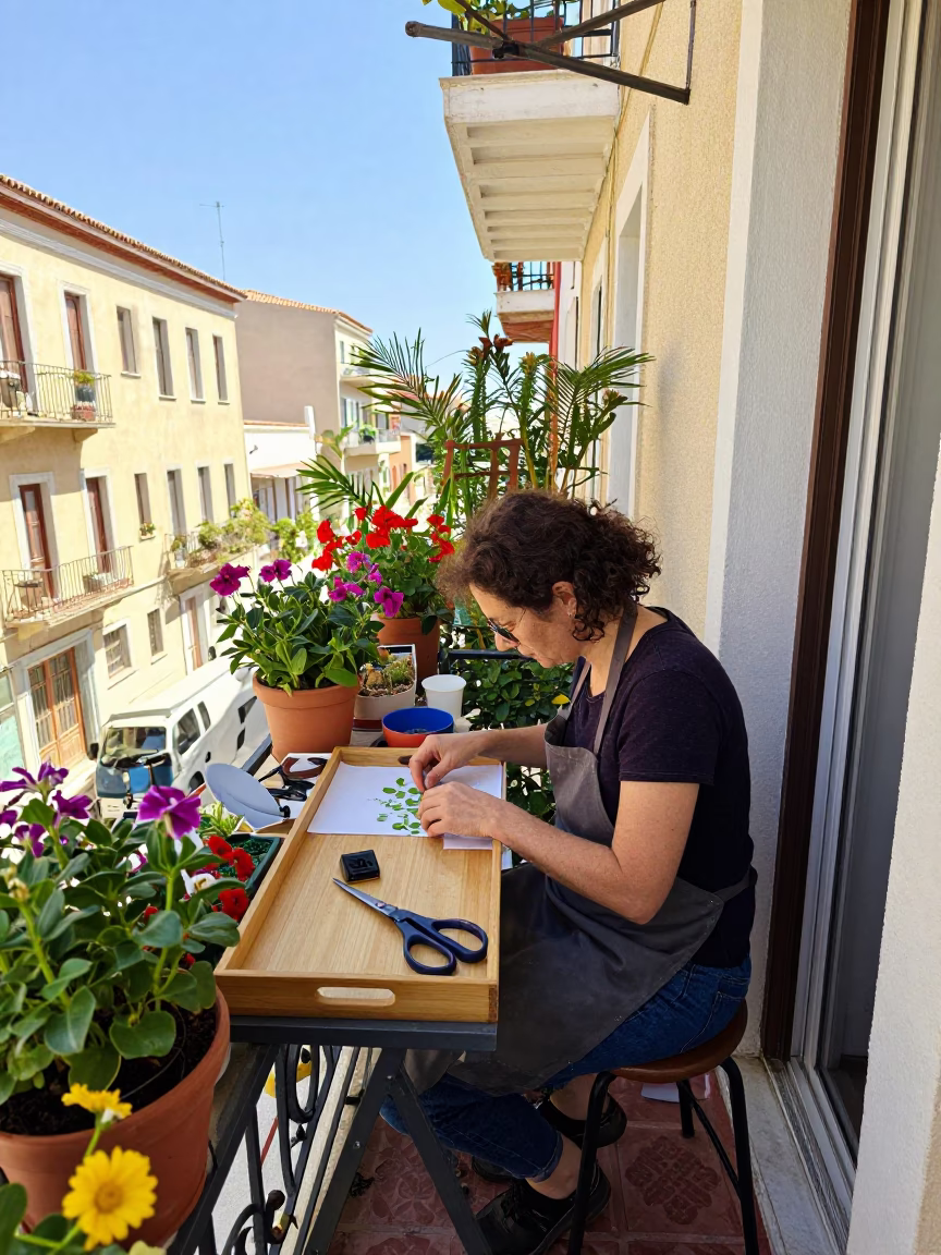 Balcony Workspace in Athens in in Athens, Greece