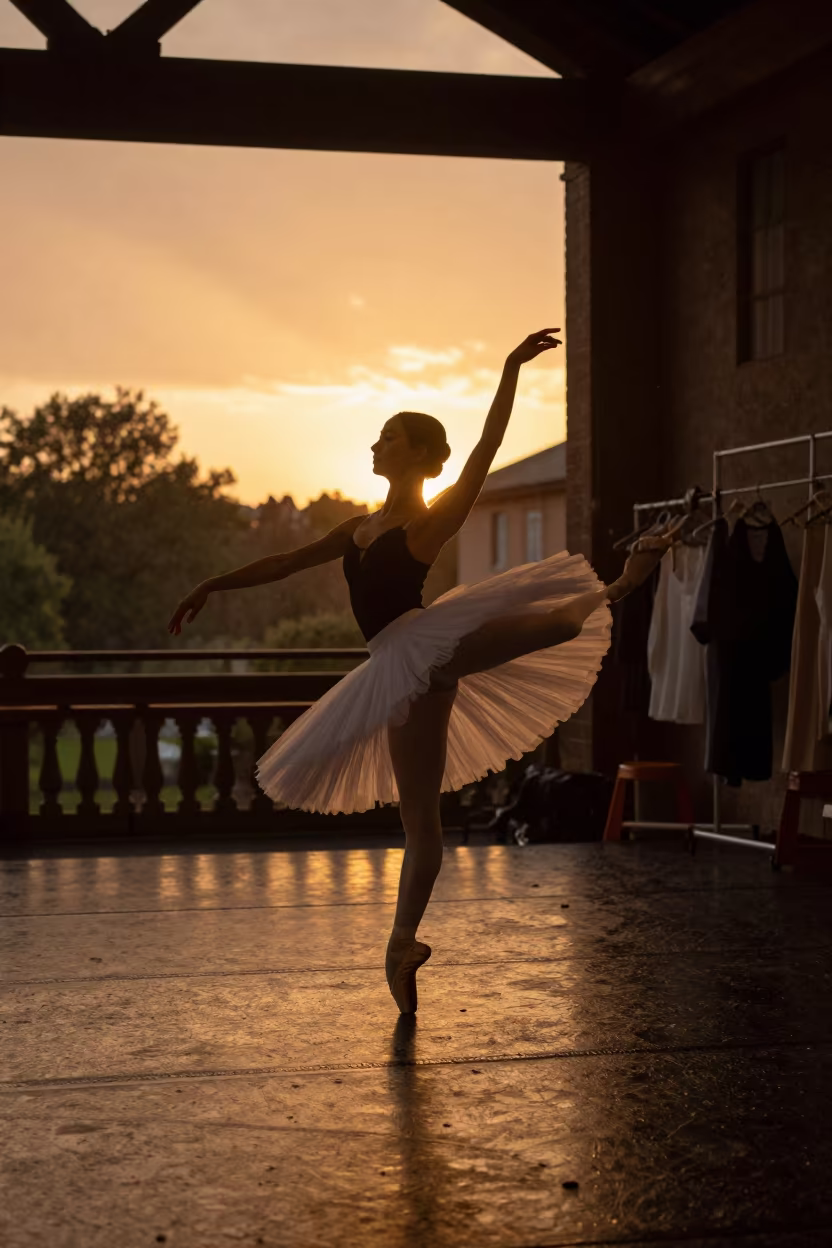 Ballet Dancer En Pointe in Guiglo Sunset in near Guiglo