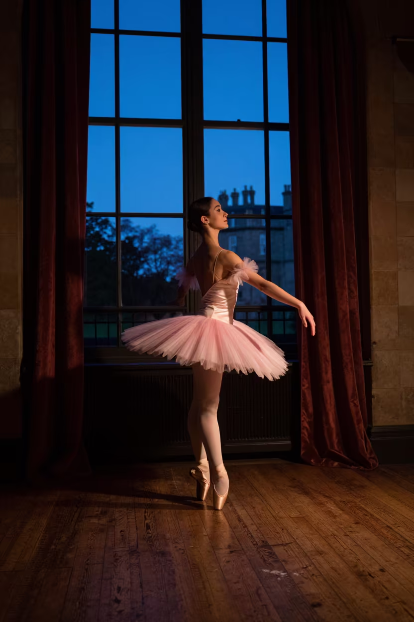 Ballet Dancer En Pointe in Indigo Twilight Wings in near Windsor