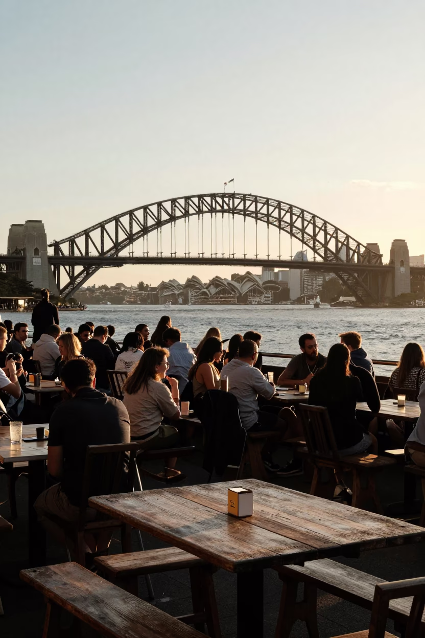 Balmain Terrace in Sydney at Golden Hour in in Sydney, New South Wales, Australia