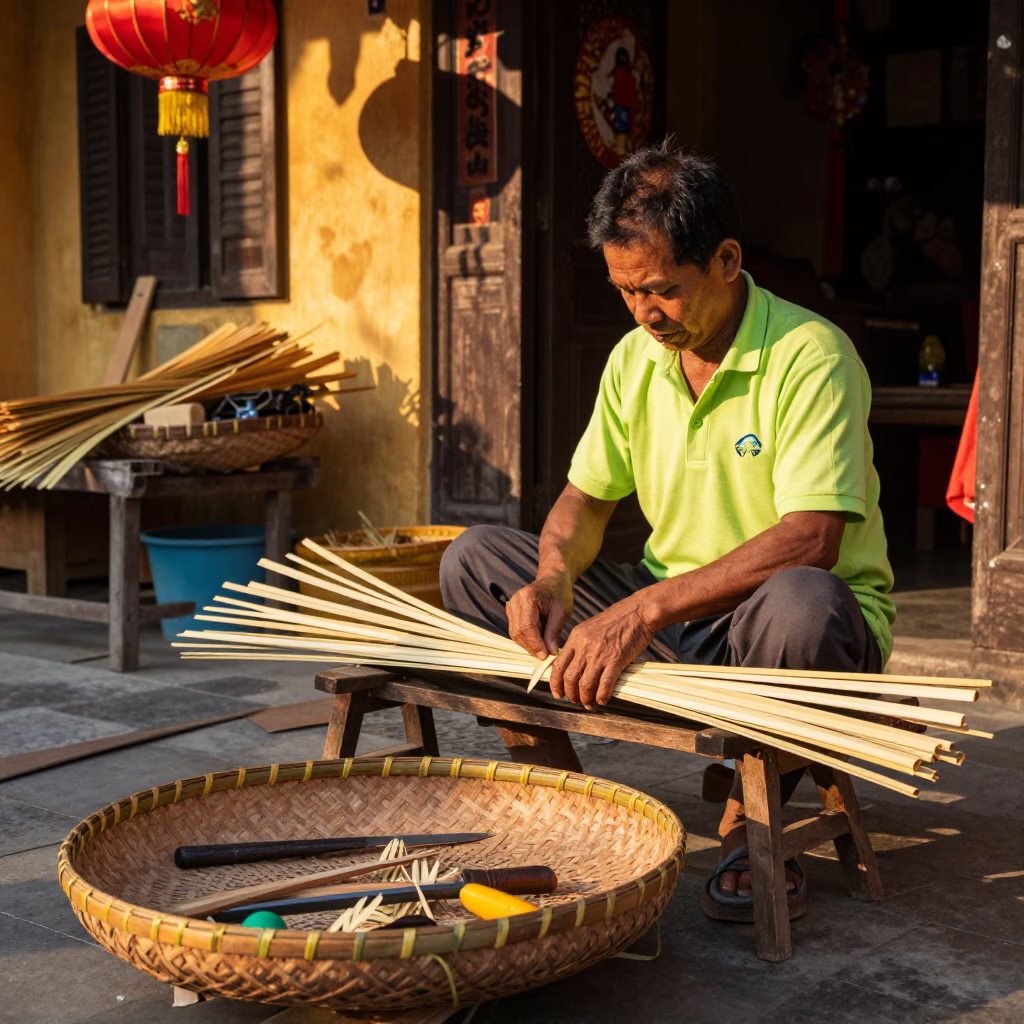 Bamboo Strips in Hoi An in in Hoi An, Vietnam
