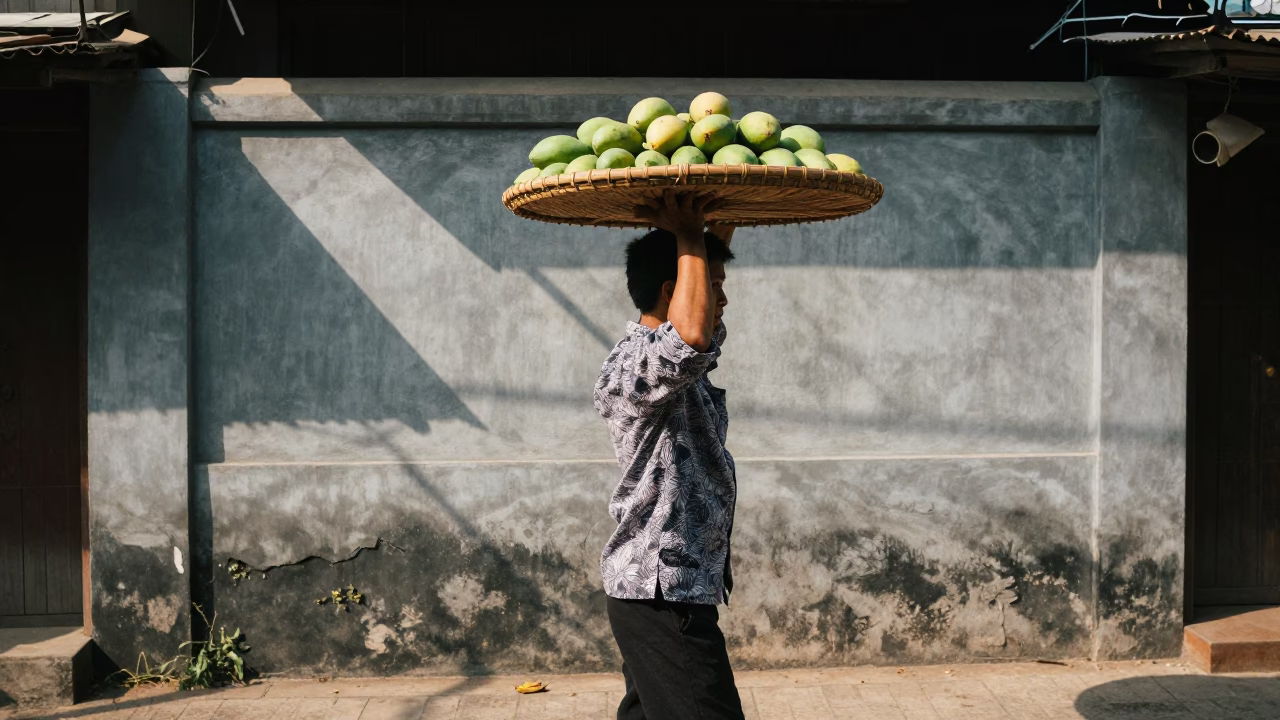 Bamboo Tray in Chiang Mai in in Chiang Mai, Thailand