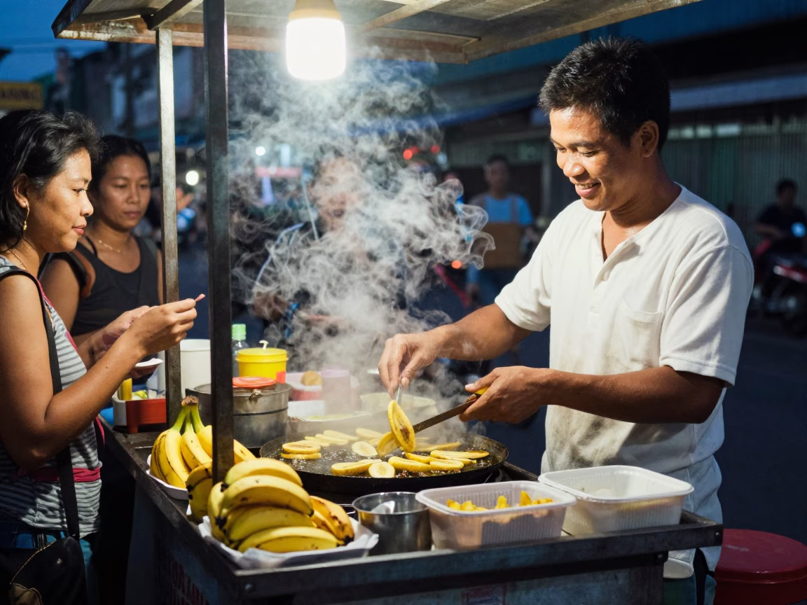 Bananas 1980s in Bangkok at Twilight in in Bangkok, Thailand
