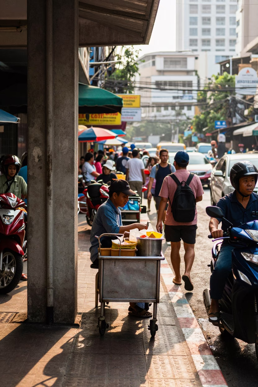 Bangkok Early Afternoon at The Early Afternoon Light in in Bangkok, Thailand