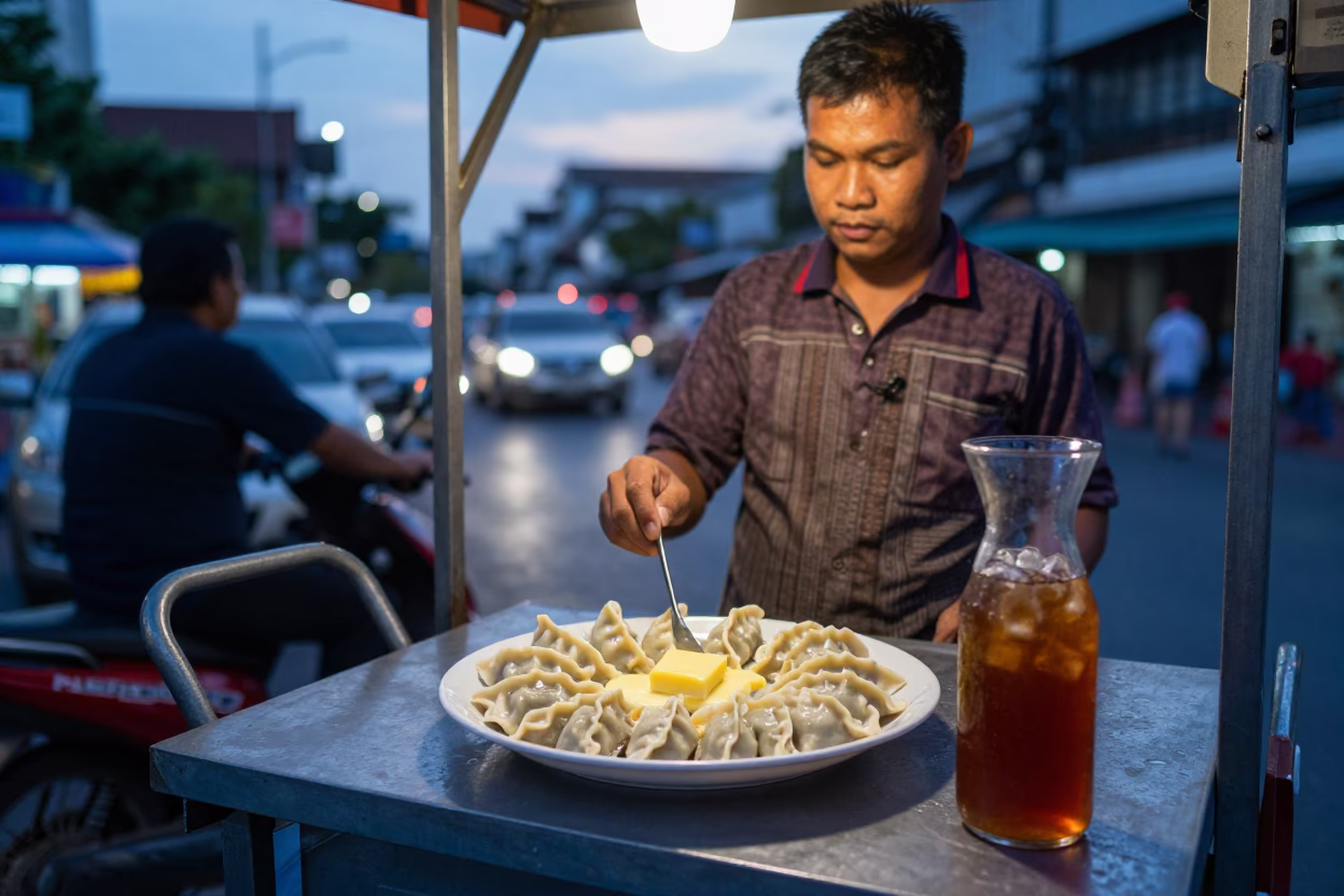 Bangkok Evening Rush at Blue Hour in in Bangkok, Thailand