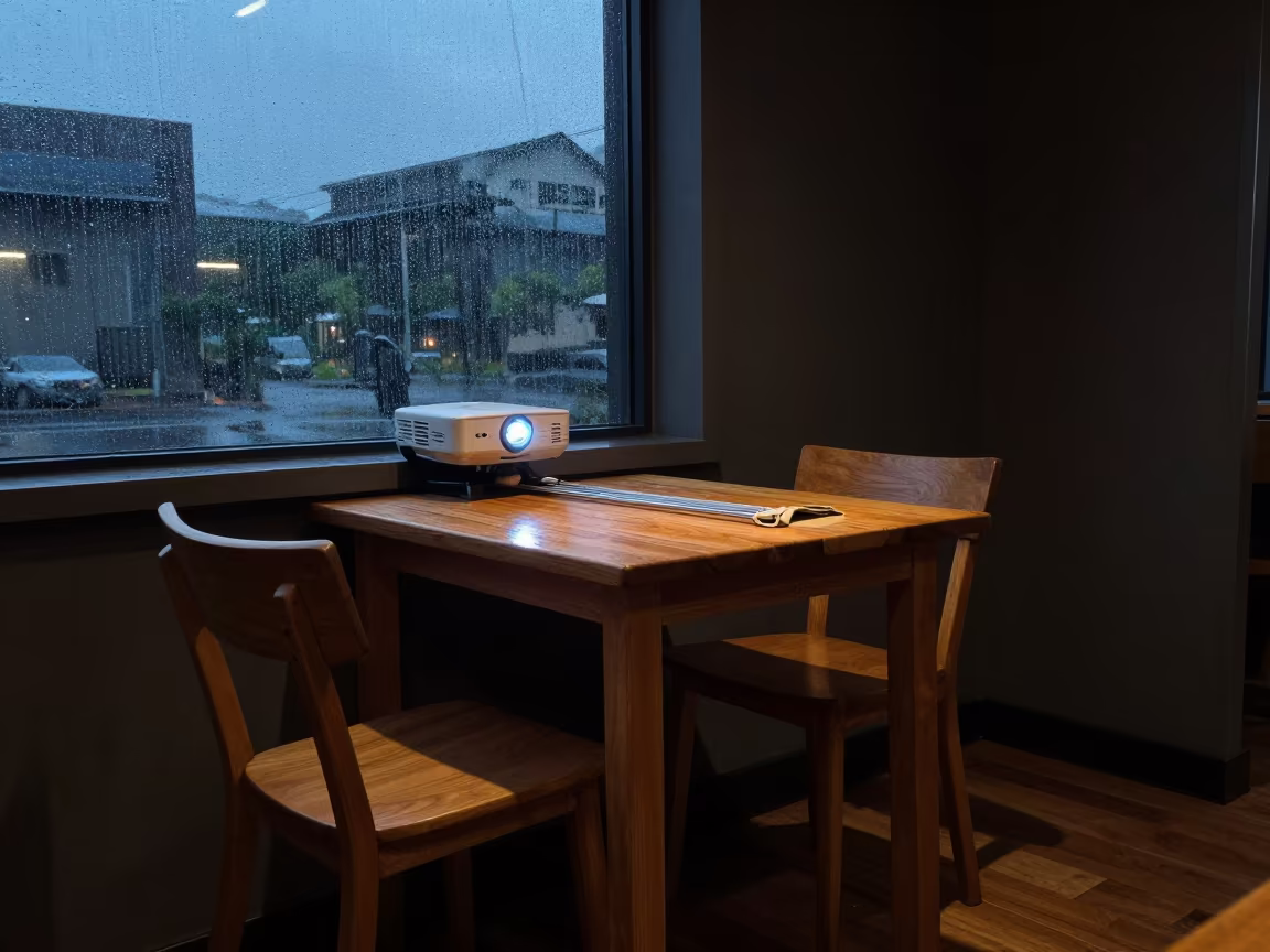 Banja on Cafe Table Before Dawn in on a cafe table by a window near Tuni