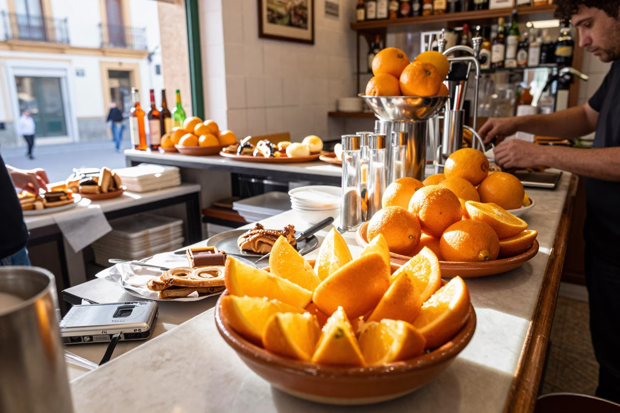 Bar Counter in Seville in in Seville, Spain