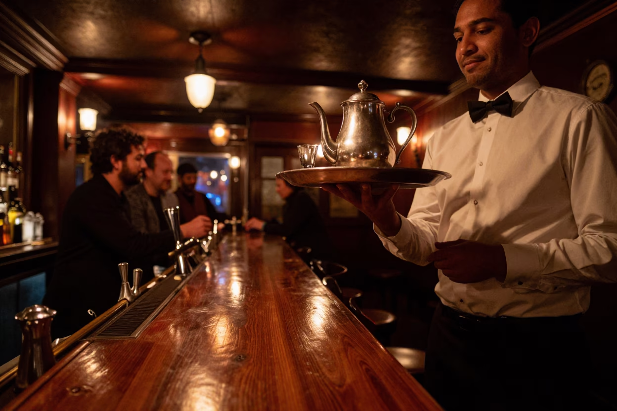 Bar Scene at Deep In The Night Light in New Orleans in in New Orleans, Louisiana, United States
