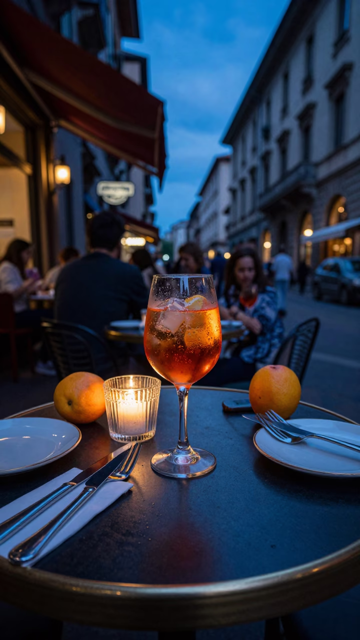 Bar Table in Milan in in Milan, Italy