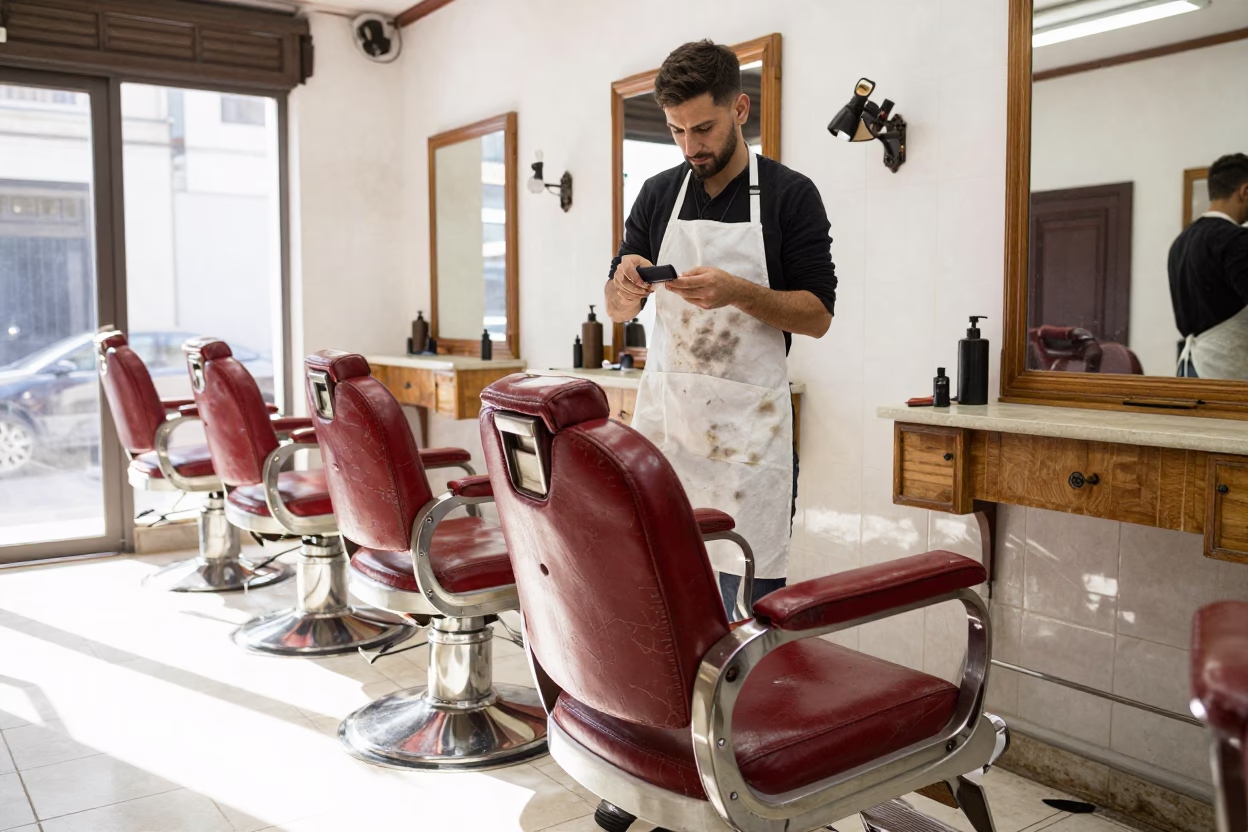 Barber in Buenos Aires in in Buenos Aires, Argentina