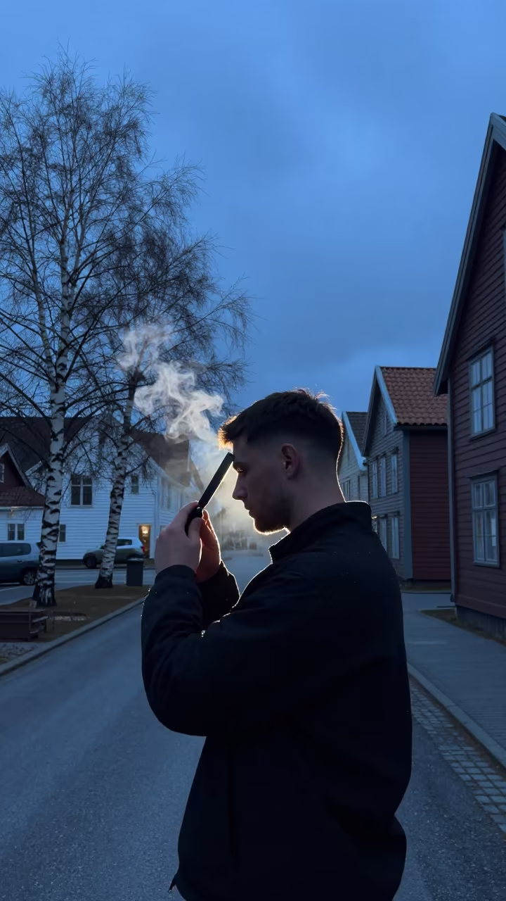Barber Razor Blue Hour Surreal Storm in near Stavanger