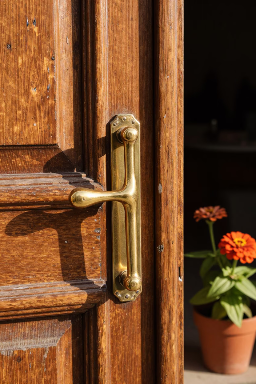 Barcelona Brass Door Handle in in Barcelona, Spain