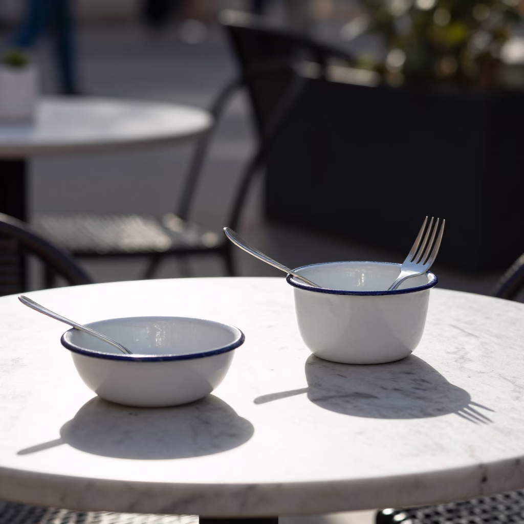 Barcelona Utensils at The Late Morning Light in in Barcelona, Spain