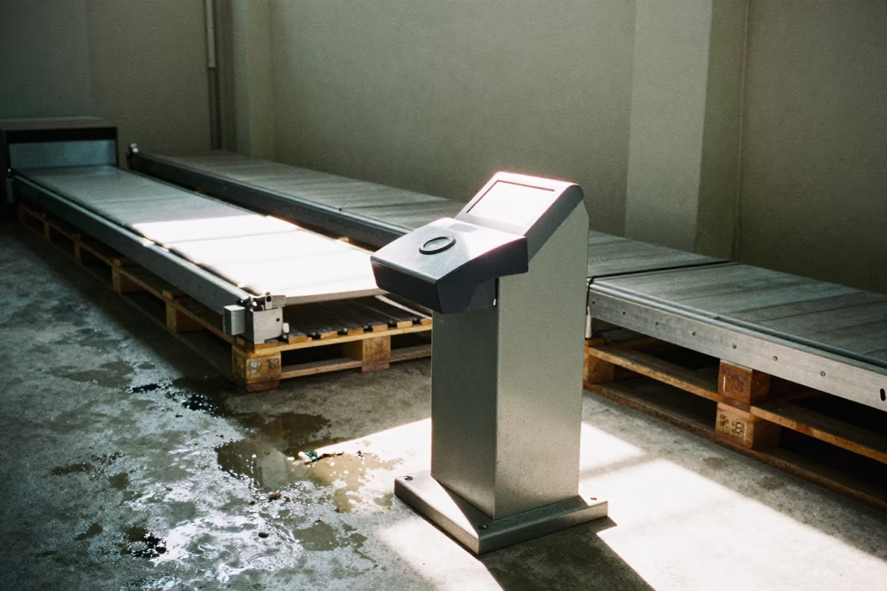 Barcode Station in Baghdad Distribution Bay in inside a chilled distribution bay in Baghdad