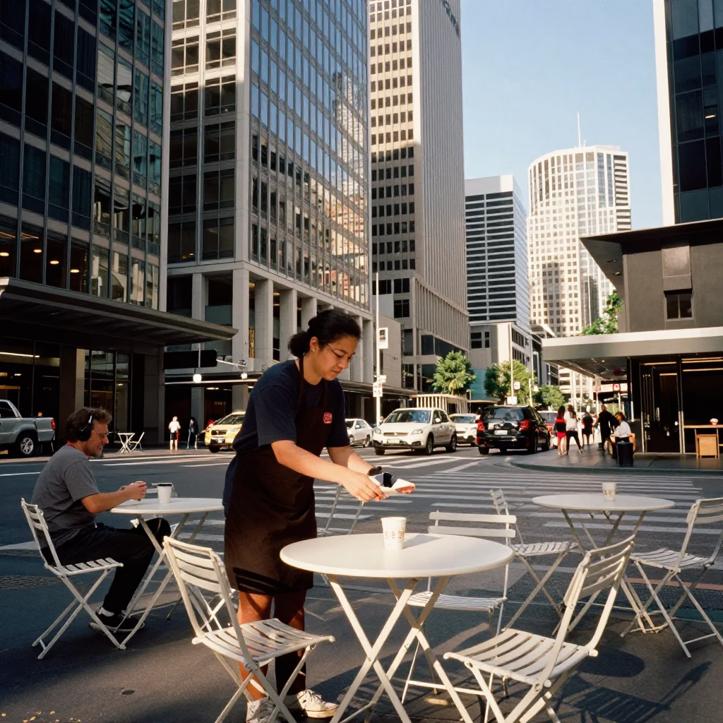 Barista Serving in Sydney in in Sydney, New South Wales, Australia