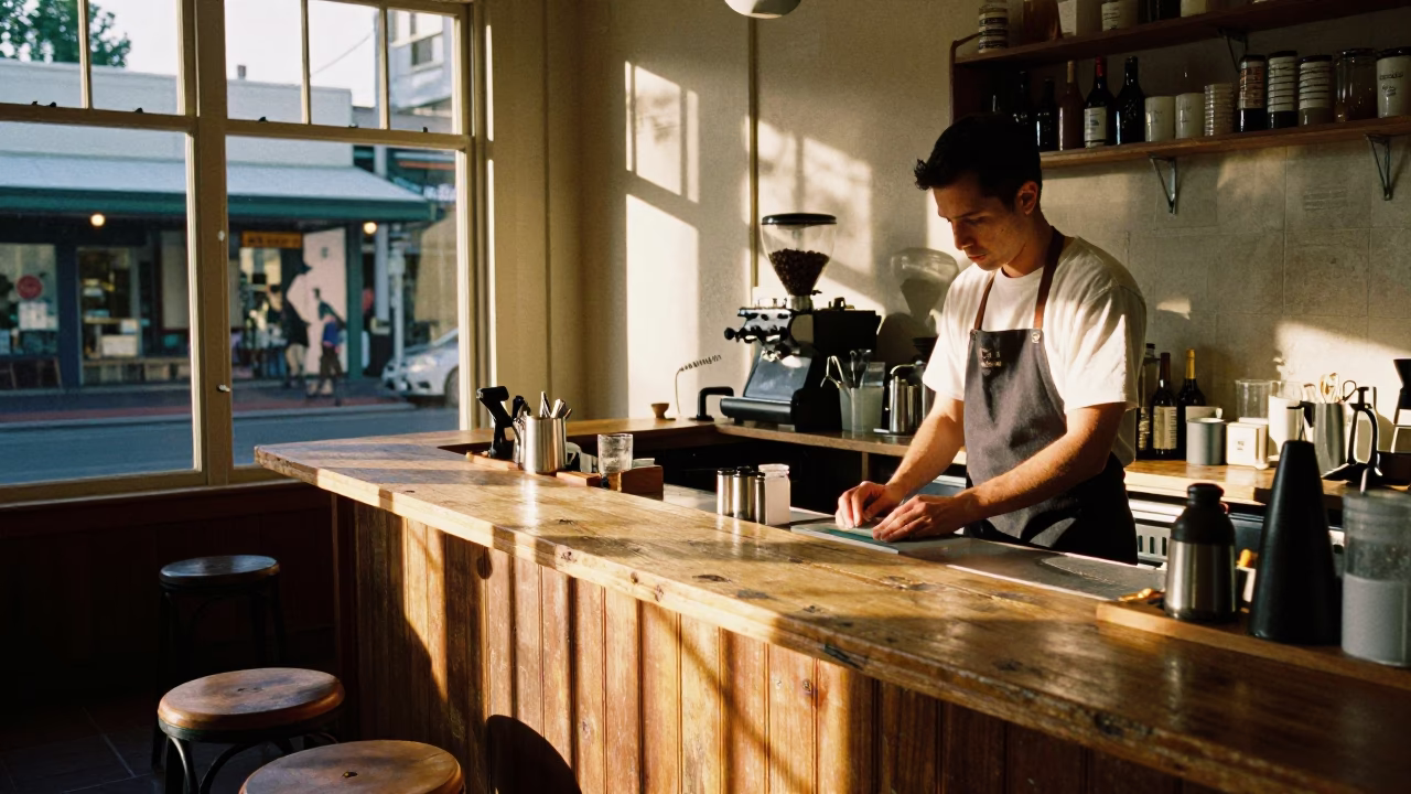 Barista Working in Adelaide in in Adelaide, South Australia, Australia