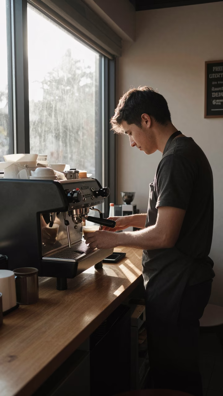 Barista Working in Seattle in in Seattle, Washington, United States