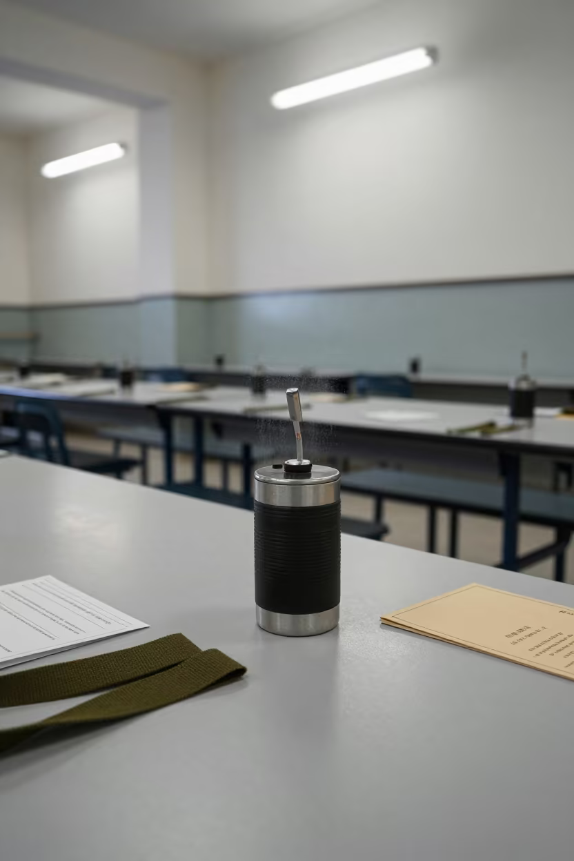 Barracks Battery Cup Mess Hall Madrid Morning in in a mess hall before service near Madrid