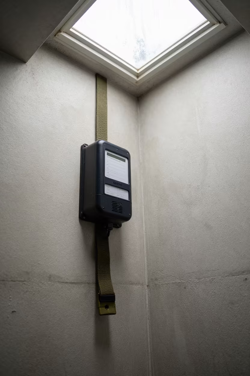 Barracks Duty Phone Charger in Gabela Bunker in inside a bunker stairwell in Gabela