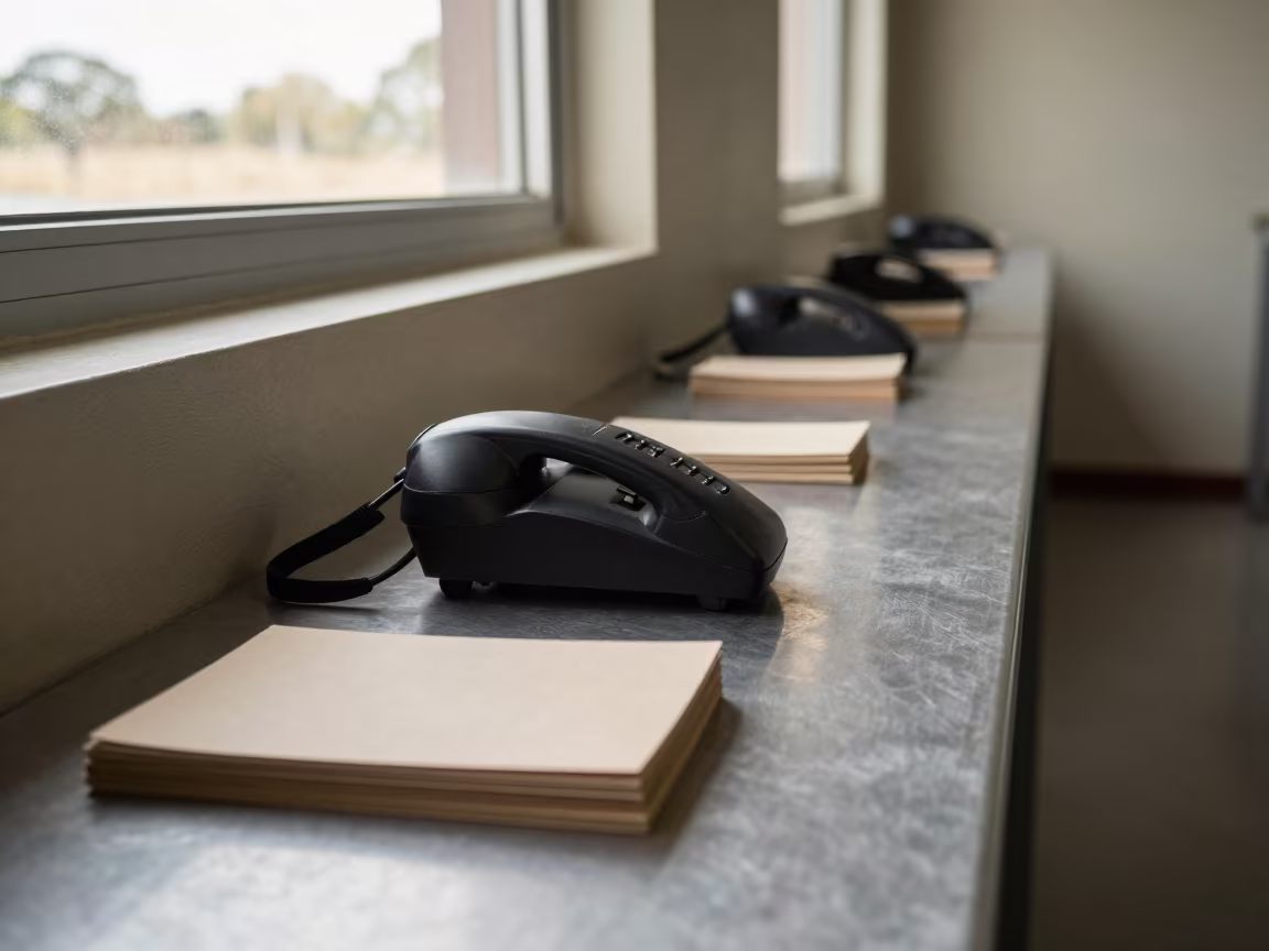 Barracks Duty Phone Charger in Victoria Light in inside a briefing room in Victoria