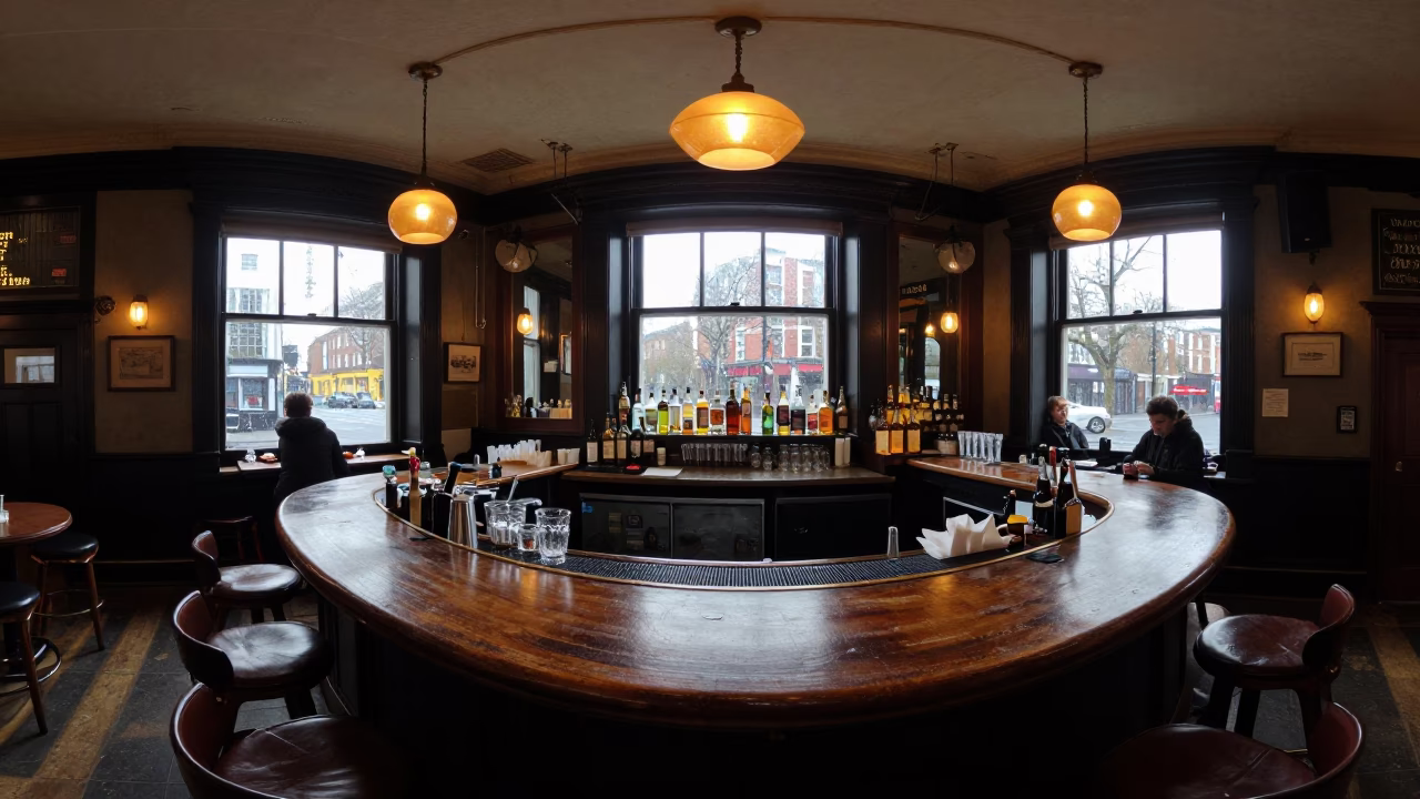 Bartender at Noon Light in Dublin in in Dublin, Ireland