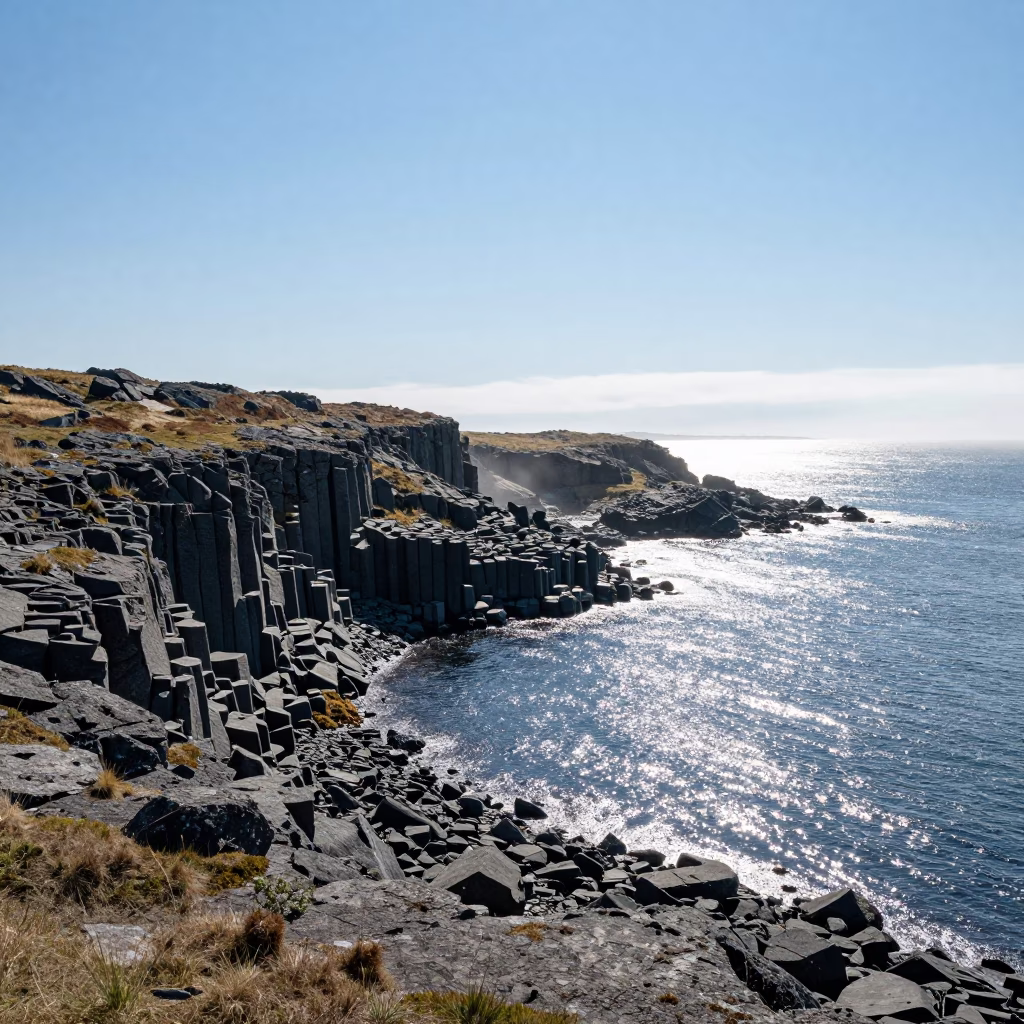 Basalt Headland Glacial Tarn Late Summer Afternoon in near Charlotte