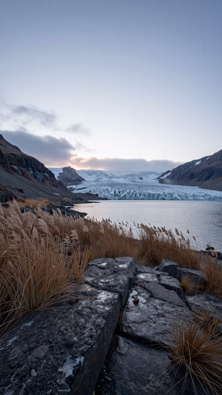 Basalt Headland Morning Light Andes Landscape in in the Andes