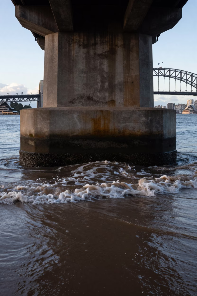 Base Swirling in Sydney at Sunrise Light in in Sydney, New South Wales, Australia