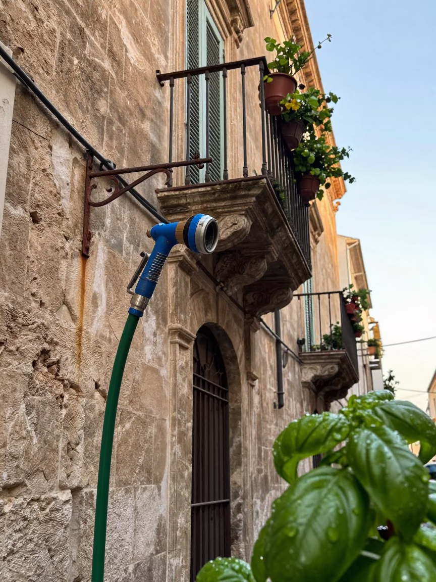 Basil Leaves in Palermo in in Palermo, Italy