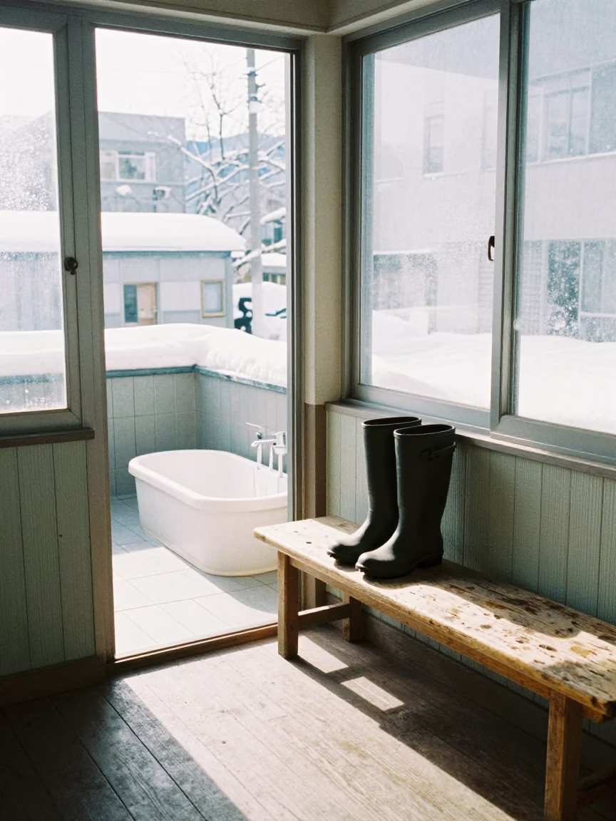Basin at Late Morning Light in in Sapporo, Japan