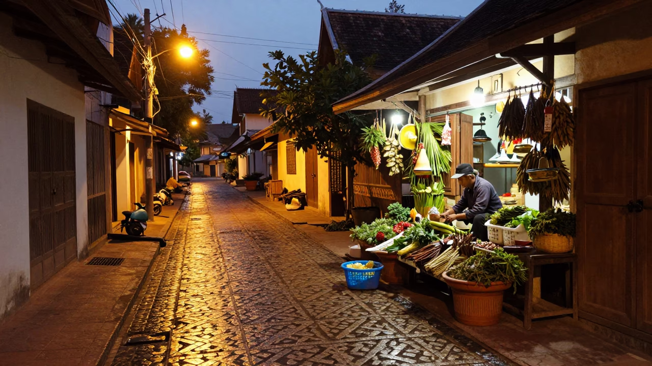 Basin in Luang Prabang in in Luang Prabang, Laos