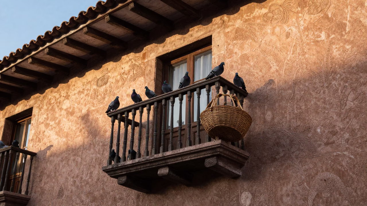 Basket at Evening Light in Cusco in in Cusco, Peru