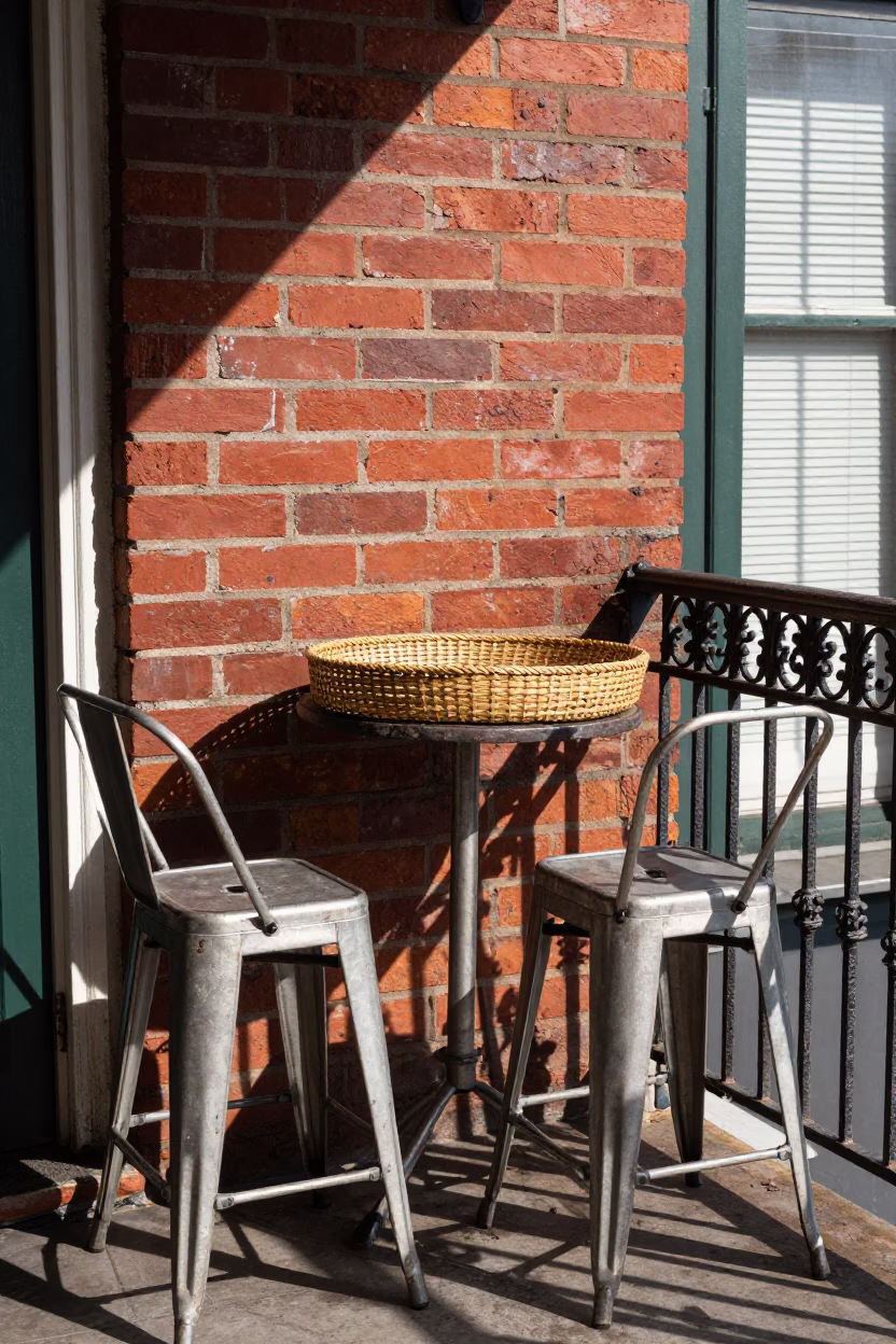 Basket Tray at Flat Noon Light in New Orleans in in New Orleans, Louisiana, United States