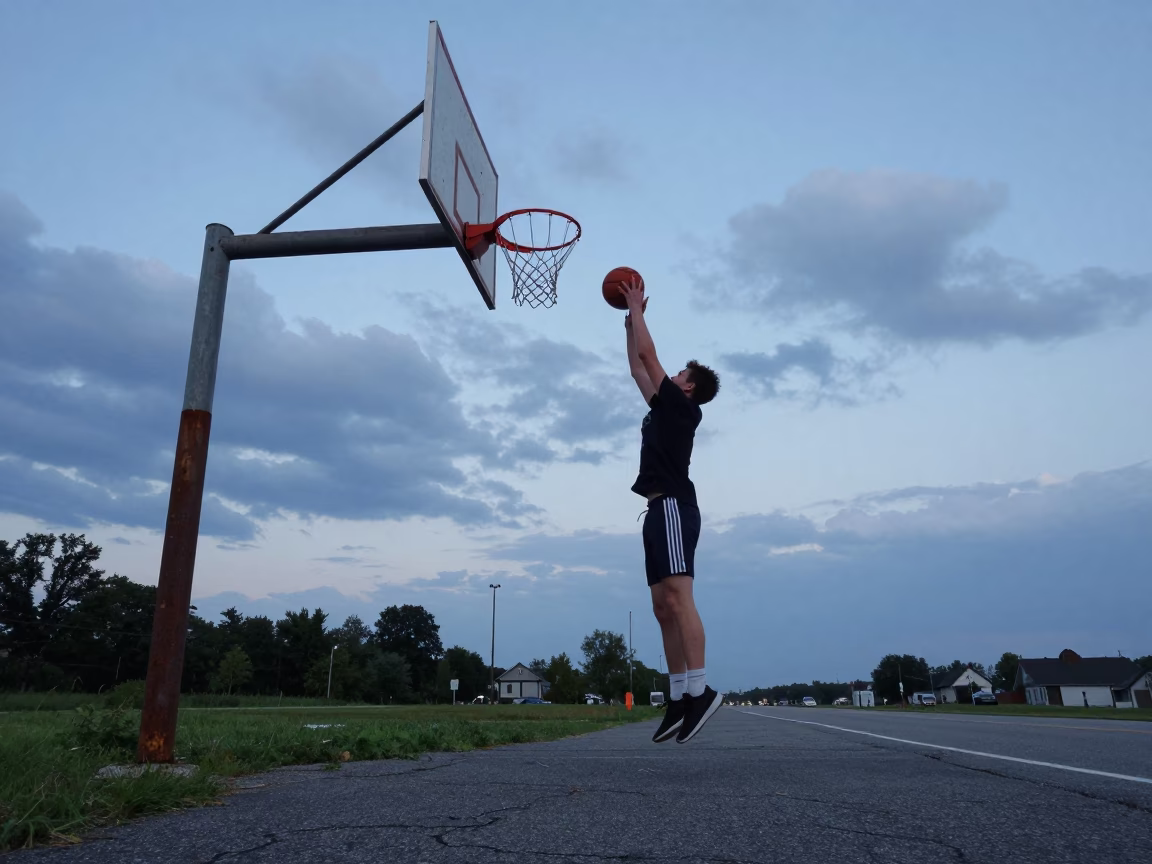 Basketball Fadeaway at Chatham-Kent Stop in at a roadside stop near Chatham-Kent