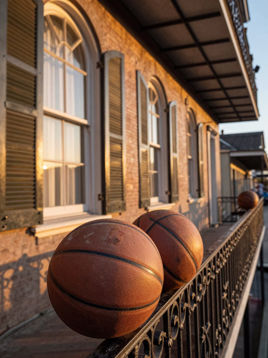 Basketballs in New Orleans in in New Orleans, Louisiana, United States