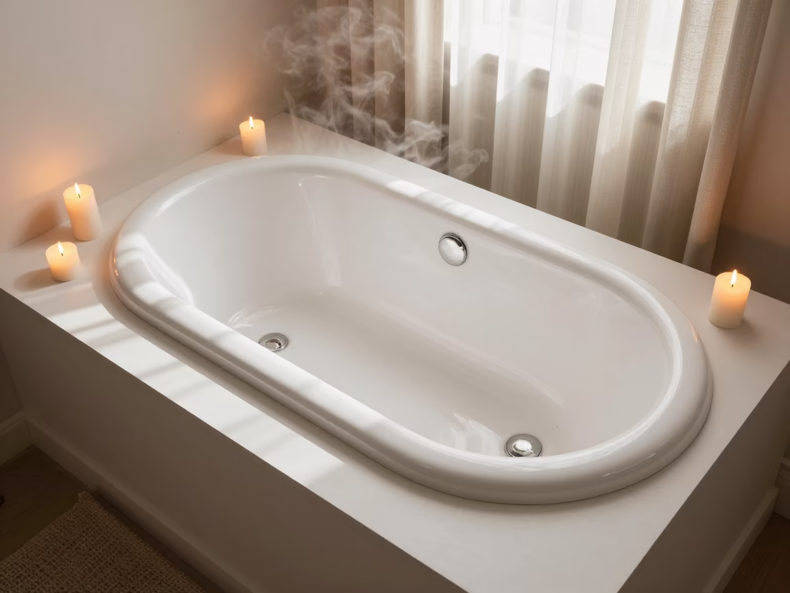 Bathtub Candles Steam Display Ledge Nabatieh in on a painted display ledge near Nabatieh