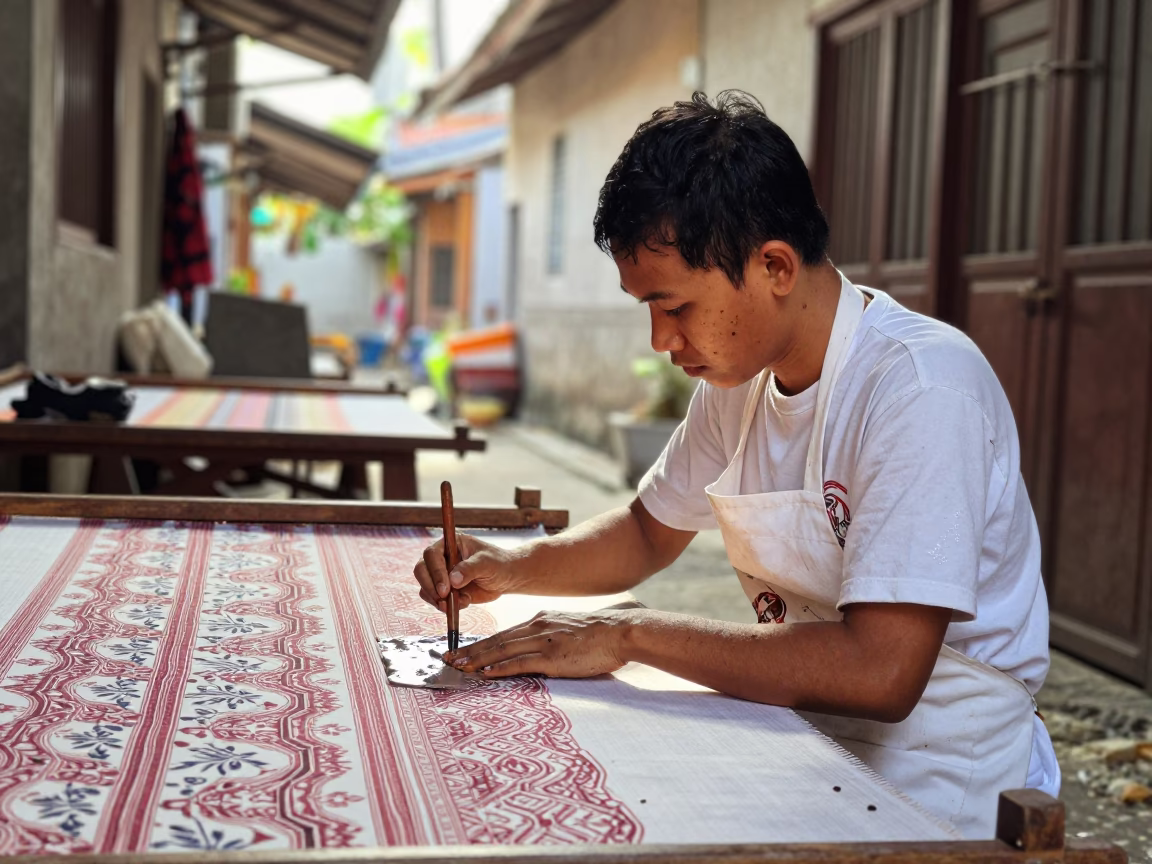 Batik Cloth in Yogyakarta in in Yogyakarta, Indonesia