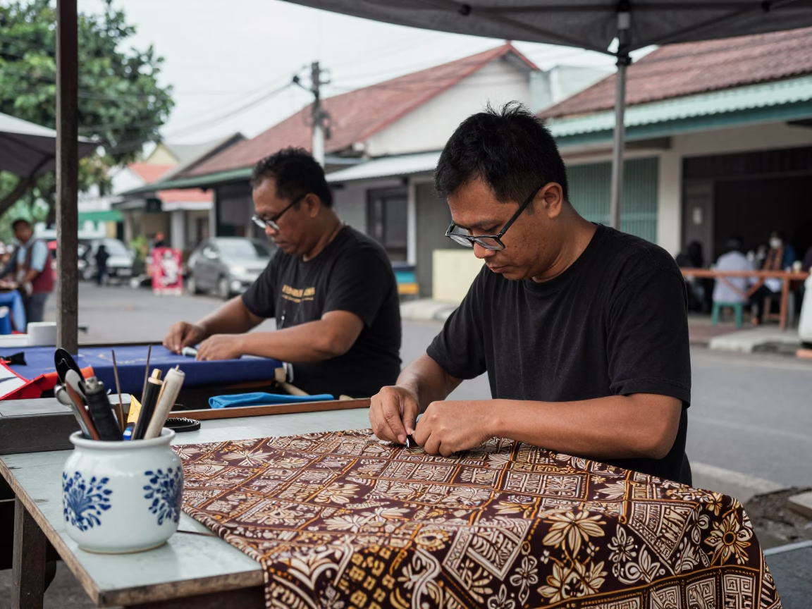 Batik Fabric in Surabaya in in Surabaya, Indonesia