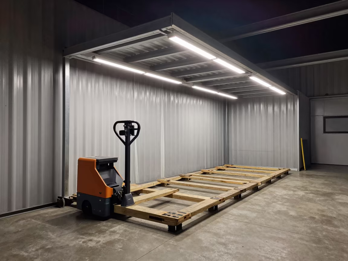 Battery Bay Under Winter Morning Light in at a parcel sorting belt in Oral