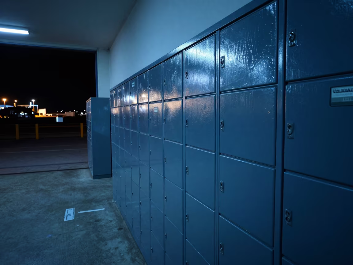 Battery Locker in Night Dispatch Office Guelmim in inside a dispatch office above the dock near Guelmim