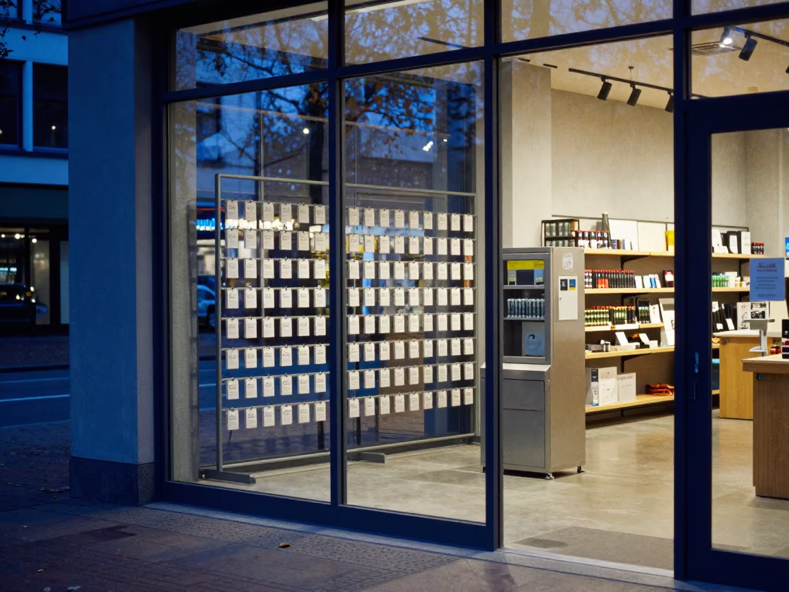 Battery Recycling Rail in Rotterdam Storefront in inside a storefront display zone in Rotterdam